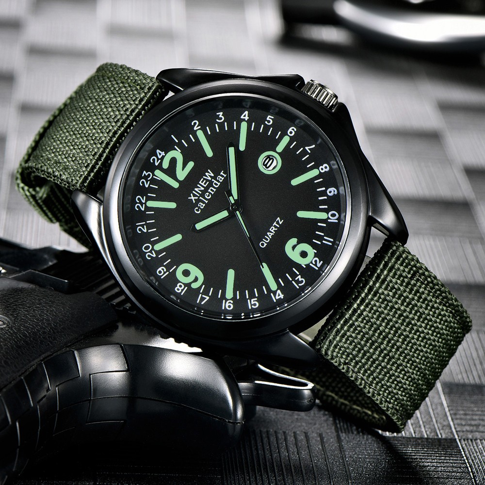 Smartwatch Military Watches For Men - Askeri Mens Quartz saat siyah arama
