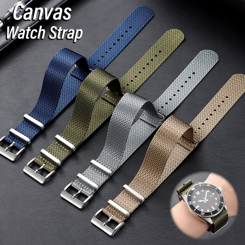 Omega Watches Smartwatch - Kanvas Naylon saat kayışı 18mm 20mm