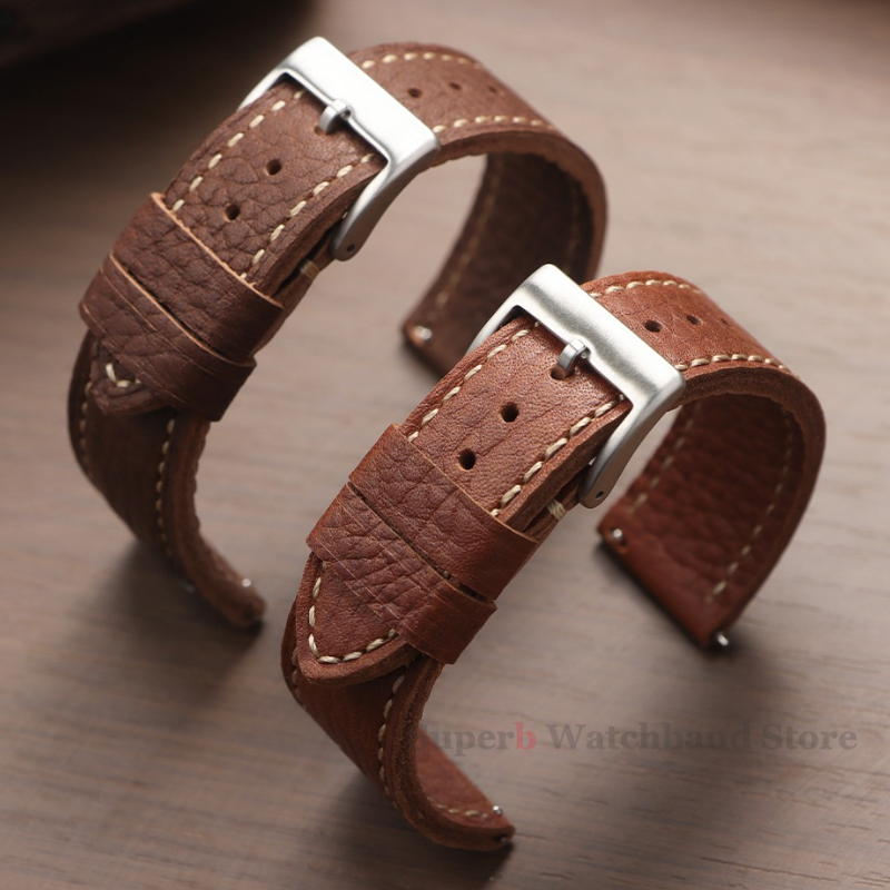 Omega Watches Smartwatch - Sığır derisi saat kayışı 20mm 22mm