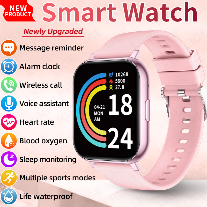Smartwatch Watches Birthday Gift For Men - LIGE Smartwatch Erkekler Kadınlar Kol Saati