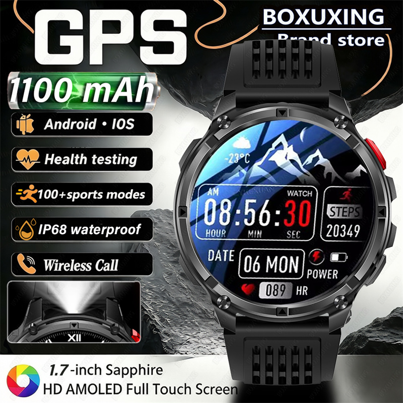 2026 Yeni 1100mAh Büyük Pil GP - Smartwatch Watches For Men With Gps incelemesi ve fiyatı