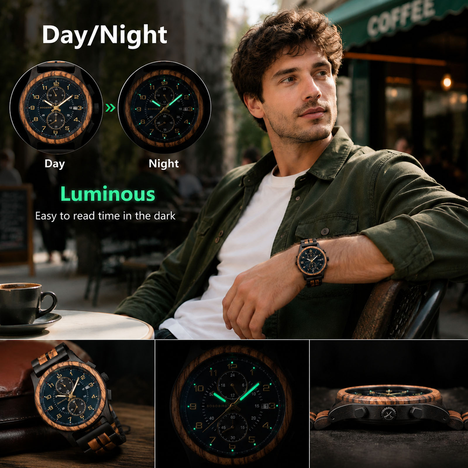 BOBO BIRD Erkek Ahşap Kronogra - Smartwatch Watches Birthday Gift For Men incelemesi ve fiyatı