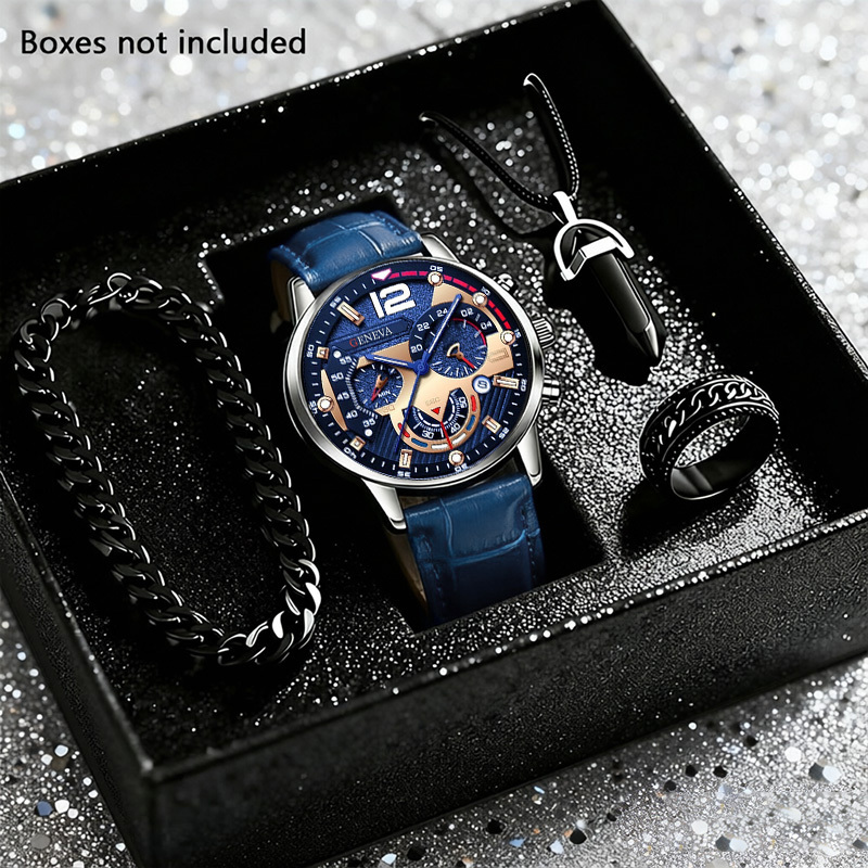 4 adet Erkek Moda Saati Lüks İ - Smartwatch Watches Birthday Gift For Men incelemesi ve fiyatı