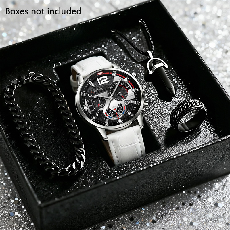 4 adet Erkek Moda Saati Lüks İ - Smartwatch Watches Birthday Gift For Men incelemesi ve fiyatı